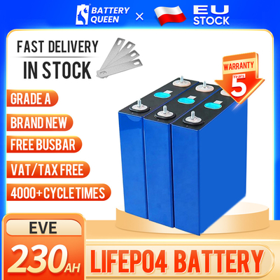 Ba Lan cổ phiếu Pin EVE 3.2V 230Ah LiFePO4 hình lăng trụ để lưu trữ năng lượng