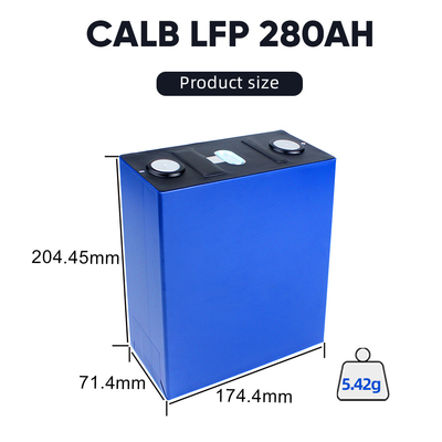 LFP CALB lớp A Mặt trời 3.2V 280Ah pin Lithium Ion Prismatic Long Cycle